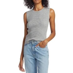 10 Crosby Derek Lam Ariana Muscle Gray Tank Top